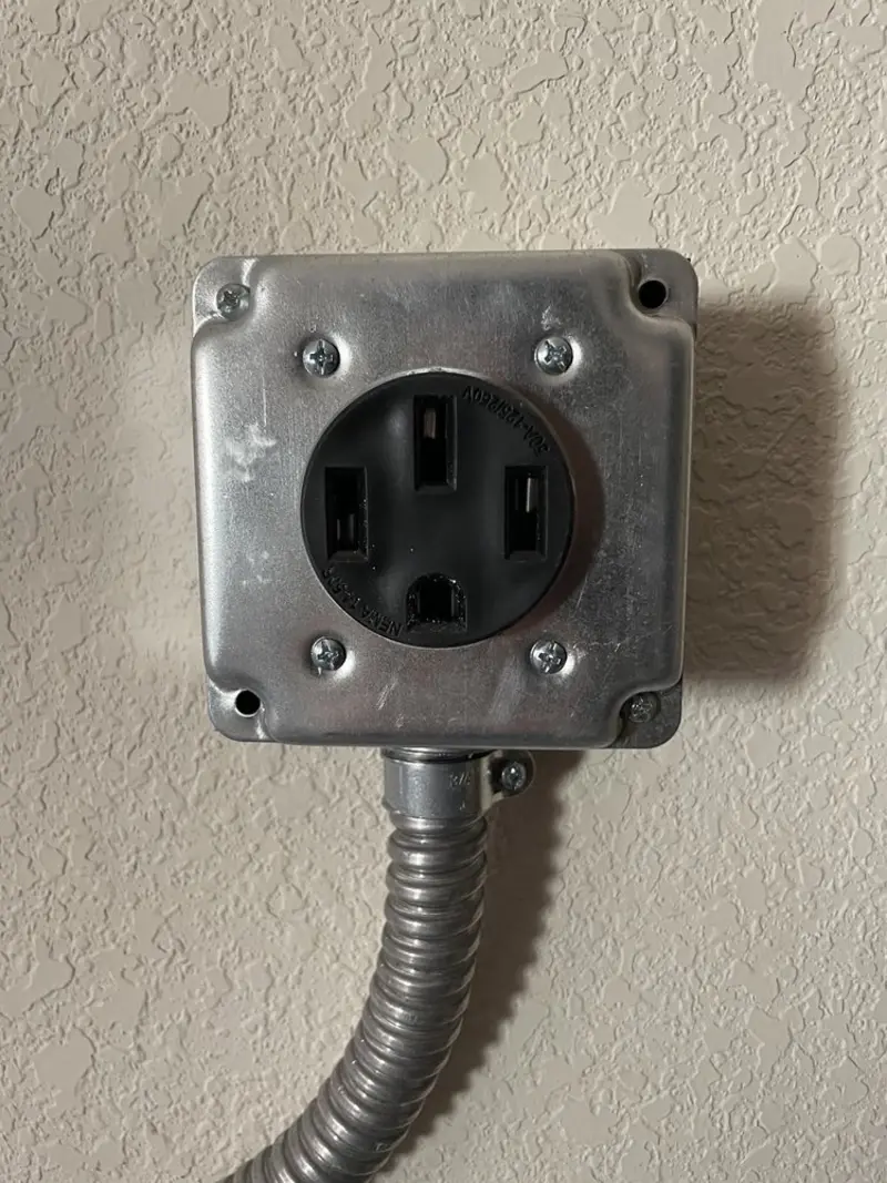 NEMA 14-50 outlet installed for Electrical Panel Upgrade in Levelland
